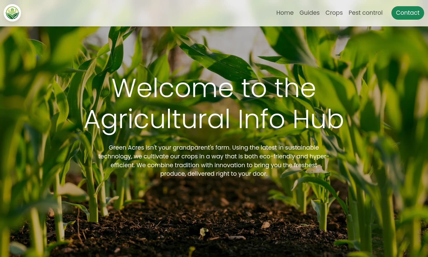 Screenshot of Agricultural Information Platform